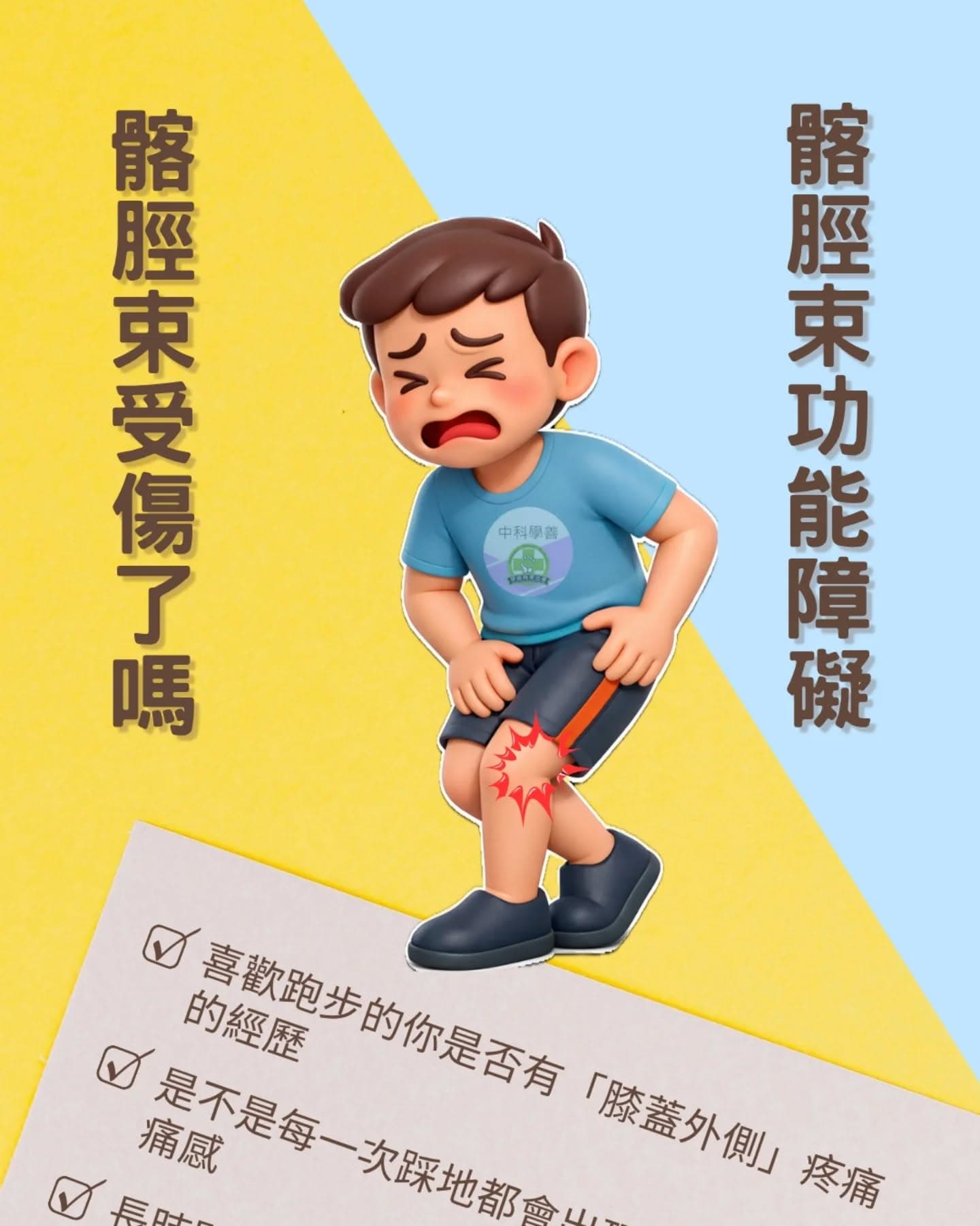 髂脛束與膝外側痛衛教圖卡 1